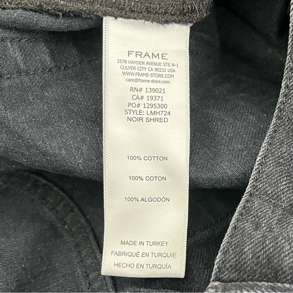 FRAME Men’s Jeans L’Homme Distressed Slim-Fit size 29 Black - Picture 8 of 11